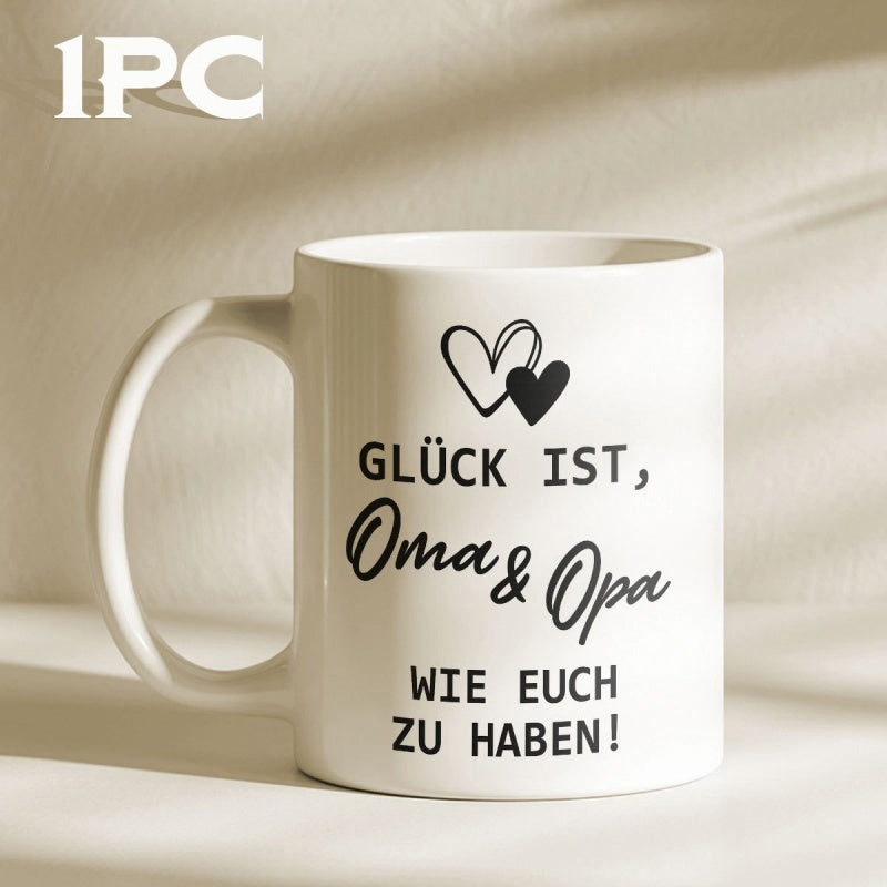 Tailorly White Ceramic 11 oz Mug - Minimalist Ceramic Surface With Simple Hand Drawn Black Heart Designs Mug