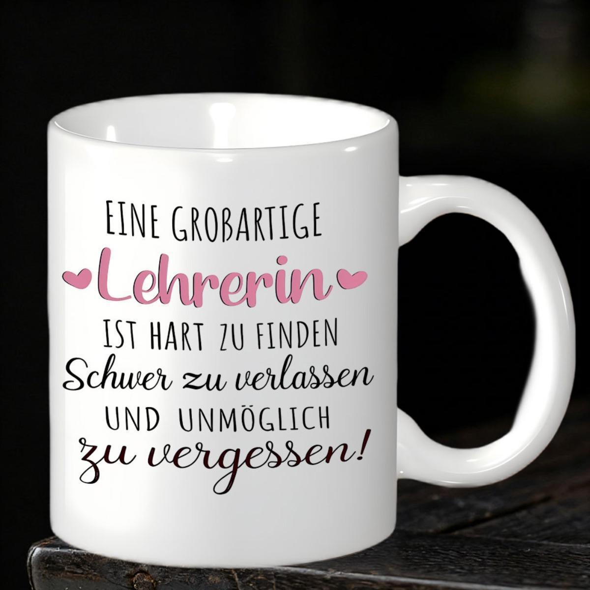 Tailorly White Ceramic 11 oz Mug - Elegant With Pink Hearts And Script Lettering Mug