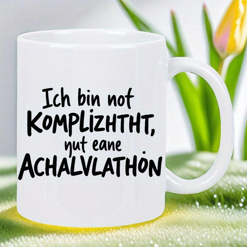 Tailorly White Ceramic 11 oz Mug - Not Nut Simple White Ceramic Vessel Standing On Grassy Surface Near Yellow Flower Mug