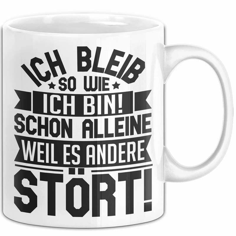Tailorly White Ceramic 11 oz Mug - Simple Featuring Bold Black Typographic Decorative Text Mug