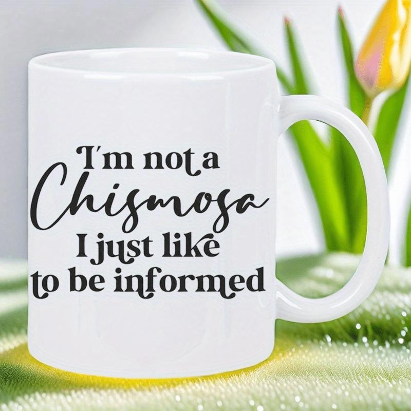 Tailorly White Ceramic 11 oz Mug - I'm Not A I Just Like To Be Informed Simple White Ceramic Vessel Featuring A Comfortable Handle Mug