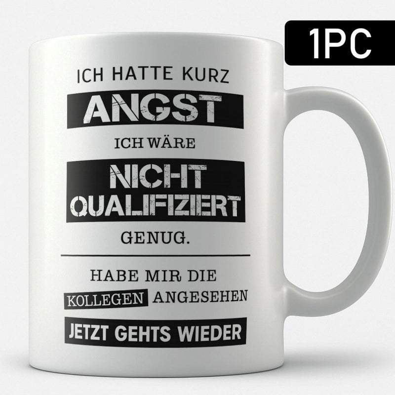 Tailorly White Ceramic 11 oz Mug - Minimalist Bold Typography On A Glossy White Surface Ceramic Mug