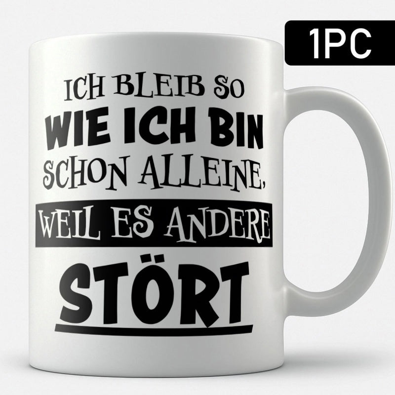 Tailorly White Ceramic 11 oz Mug - Minimalist Typographic Layout On Smooth Design Mug
