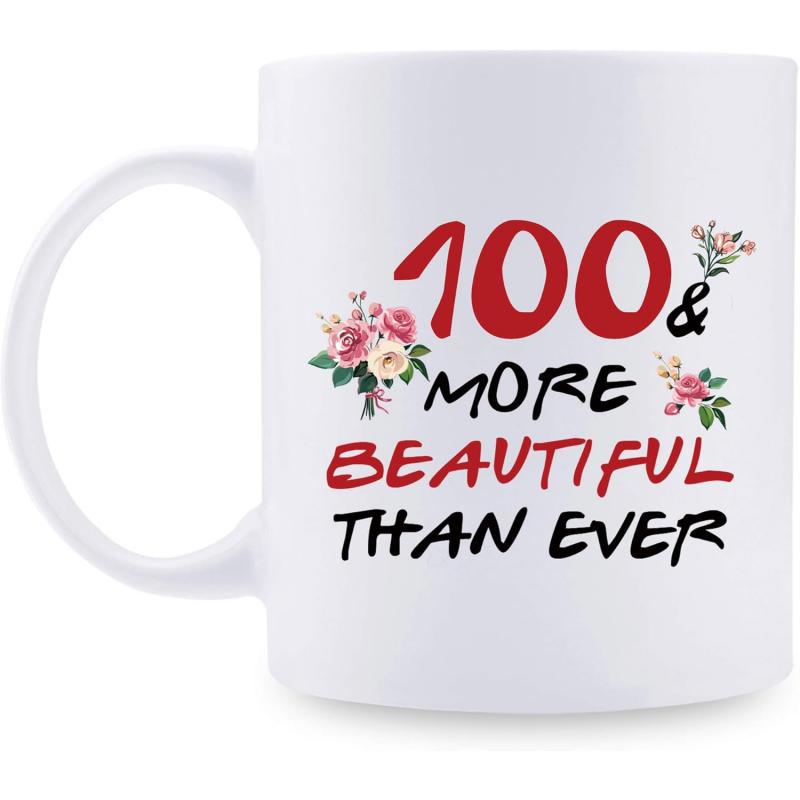 Tailorly White Ceramic 11 oz Mug - 100 More Beautiful Than Ever Elegant Pink Blooming Bouquets Surrounded By Delicate Green Leaves Flower