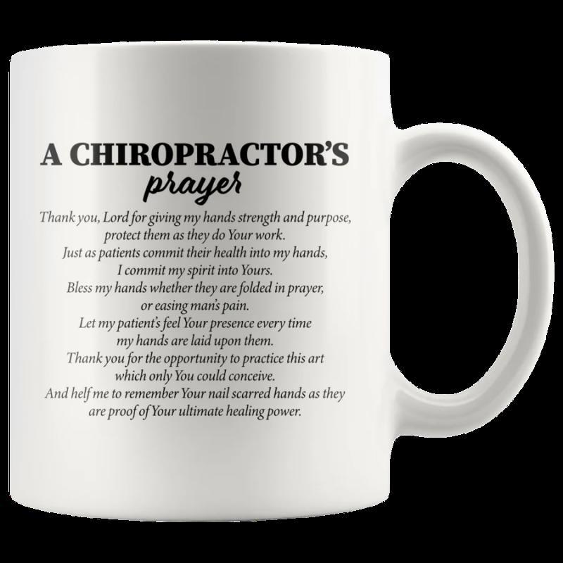 Tailorly White Ceramic 11 oz Mug - A Chiropractors Prayer Elegant White Ceramic Drinkware Featuring Inspirational Text For Medical Professionals Mug