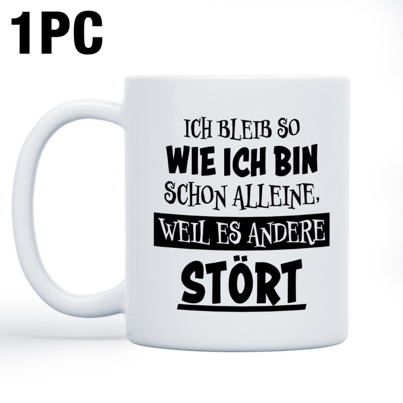 Tailorly White Ceramic 11 oz Mug - Sleek Showcasing Decorative Bold Textual Script Mug