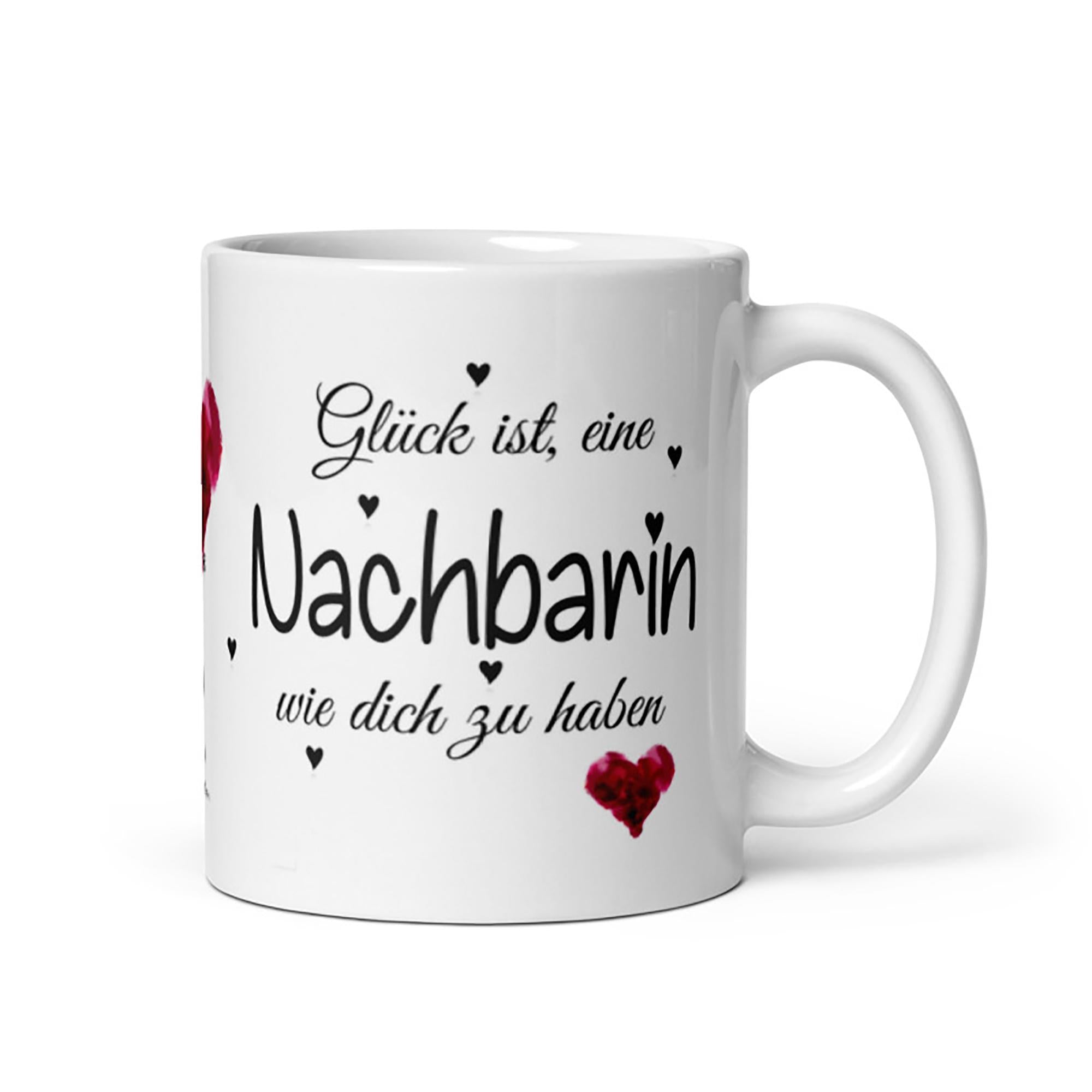 Tailorly White Ceramic 11 oz Mug - Elegant Featuring Small Red Hearts On Minimalist Mug
