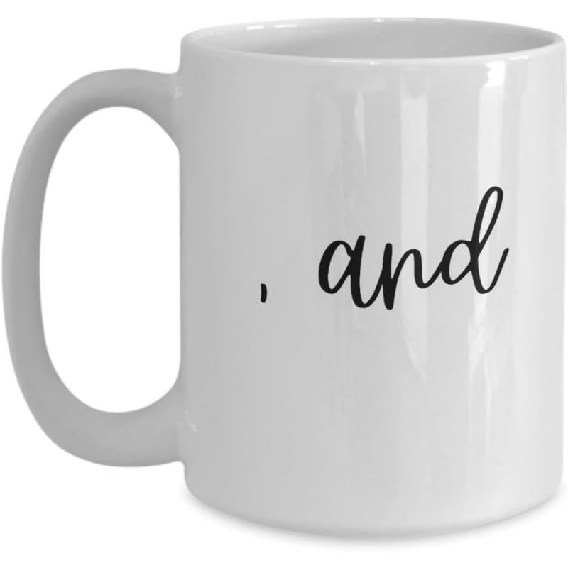 Tailorly White Ceramic 11 oz Mug - And Elegant Script Handwriting On A Minimalist Mug