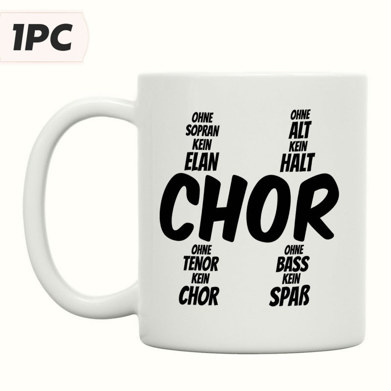 Tailorly White Ceramic 11 oz Mug - Minimalist White Ceramic Vessel Featuring Bold Black Typography Artistic Musical Mug