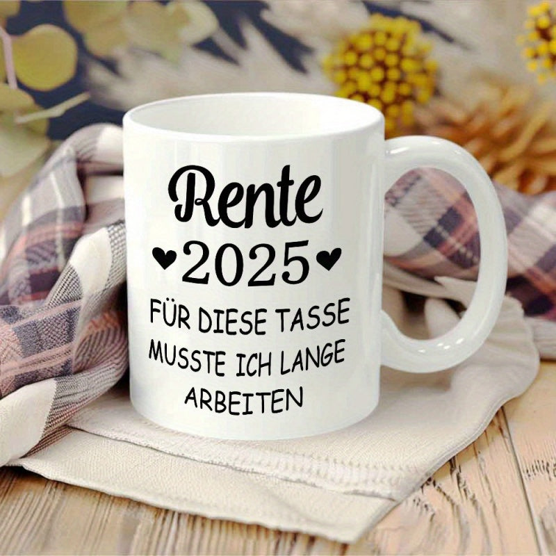 Tailorly White Ceramic 11 oz Mug - Minimalist Black Hearts And Celebratory Date For A Special Commemorative Mug