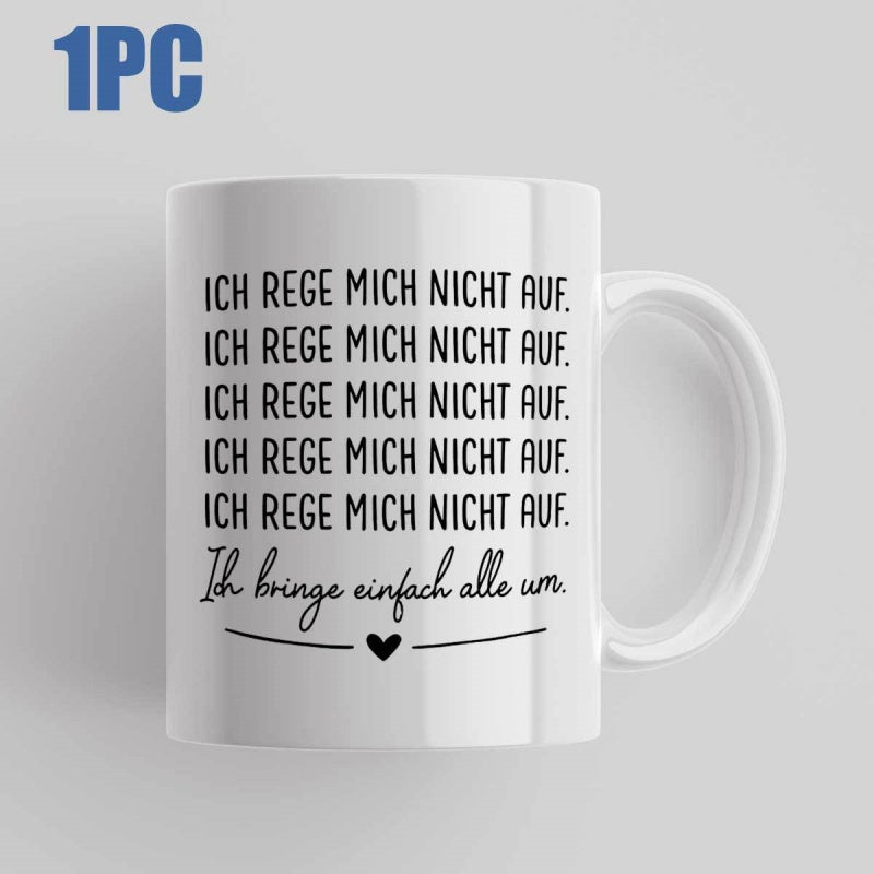 Tailorly White Ceramic 11 oz Mug - Minimalist Featuring Black Handwritten Style Sarcastic Text With Heart Mug