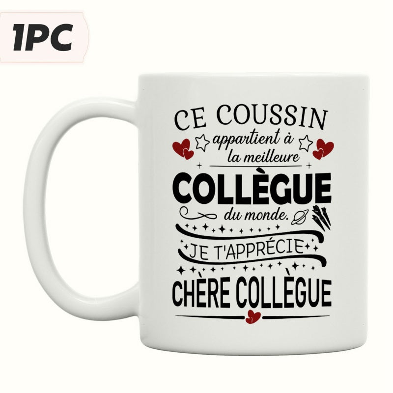 Tailorly White Ceramic 11 oz Mug - Minimalist White Surface Decorated With Radiant Red Hearts And Artistic Stars Mug