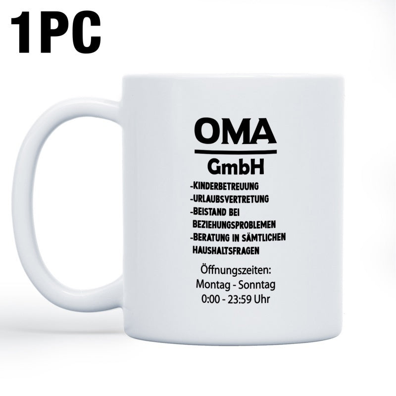 Tailorly White Ceramic 11 oz Mug - Minimalist Featuring Clean Bold Black Typography Mug
