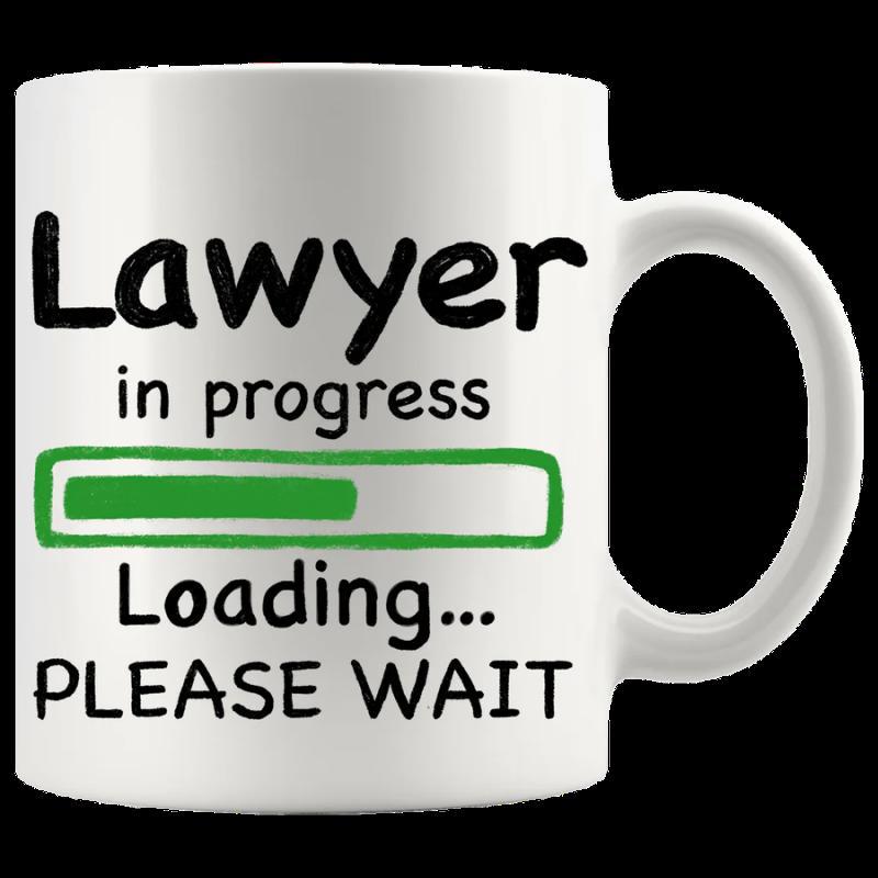Tailorly White Ceramic 11 oz Mug - Lawyer In Progress Loading Please Wait Minimalist Horizontal Green Digital Status Indicator Bar On Smooth Ceramic Surface Mug