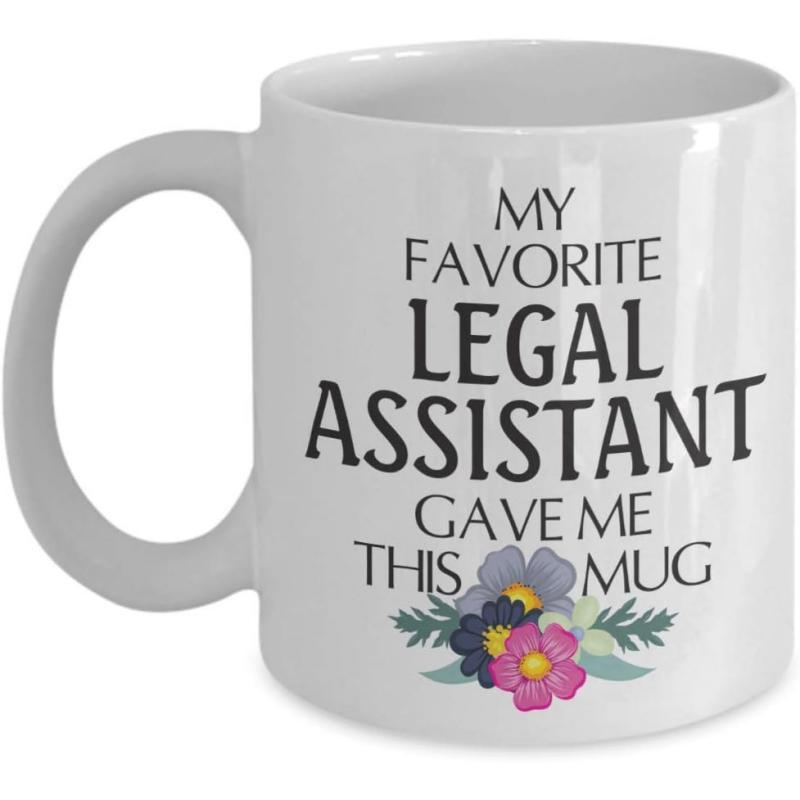 Tailorly White Ceramic 11 oz Mug - My Favorite Legal Assistant Gave Me This Mug Colorful Spring Flowers Blooming In Soft Pastel Tones Mug