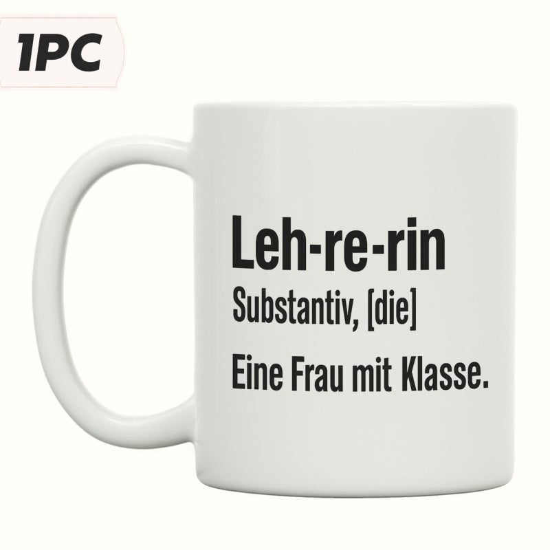 Tailorly White Ceramic 11 oz Mug - Minimalist Modern Dictionary Style Graphic Printed On Sleek