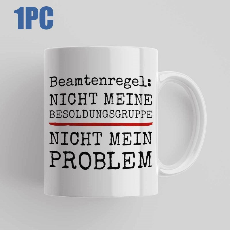 Tailorly White Ceramic 11 oz Mug - Plain White Ceramic Vessel With Simple Black Typewriter Text Design Mug