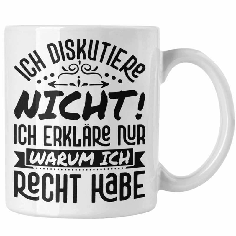 Tailorly White Ceramic 11 oz Mug - Bold Decorative Typography With Elegant Swirls And Vintage Banner Mug