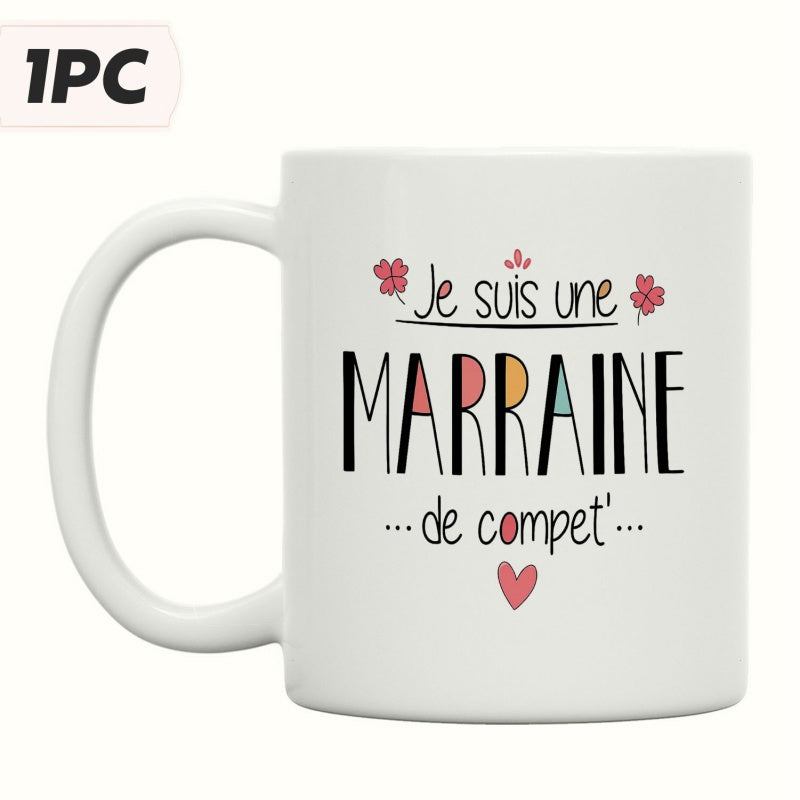 Tailorly White Ceramic 11 oz Mug - Delicate Pink Hearts And Small Floral Accents Surrounding Elegant Text Mug