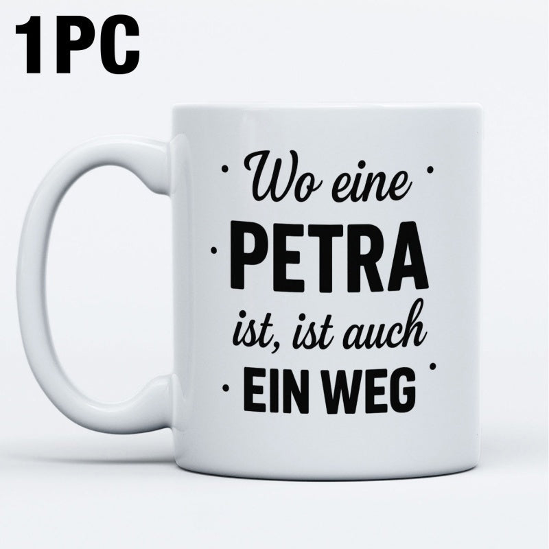 Tailorly White Ceramic 11 oz Mug - Minimalist Black Ink Lettering On A Clean White Background Sign