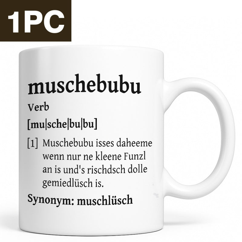 Tailorly White Ceramic 11 oz Mug - Verb Synonym Minimalist Featuring Dictionary Style Typography Layout Mug