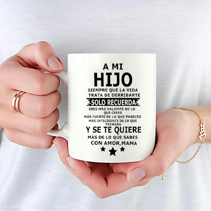 Tailorly White Ceramic 11 oz Mug - Elegant White Ceramic Held By Hands Featuring Stars And Decorative Lines Mug