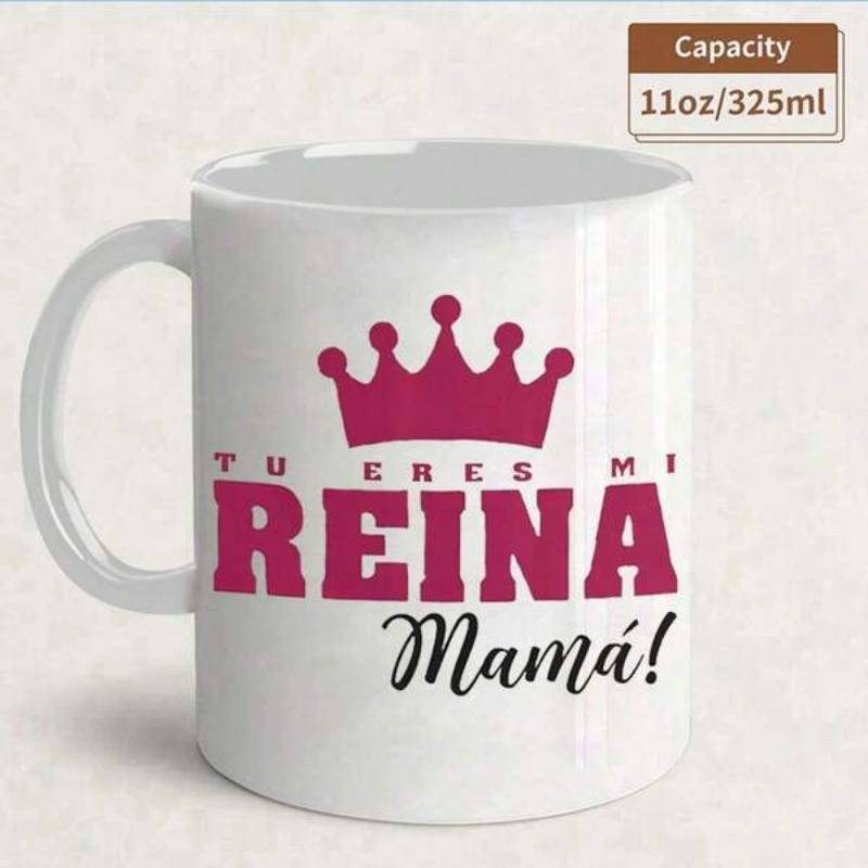 Tailorly White Ceramic 11 oz Mug - Regal Magenta Five Pointed Tiara Symbol For Mothers Love Design Crown
