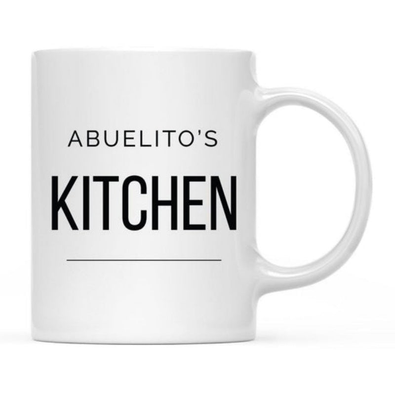 Tailorly White Ceramic 11 oz Mug - Abuelitos Kitchen Clean Featuring Bold Minimalist Black Text And Underline Mug