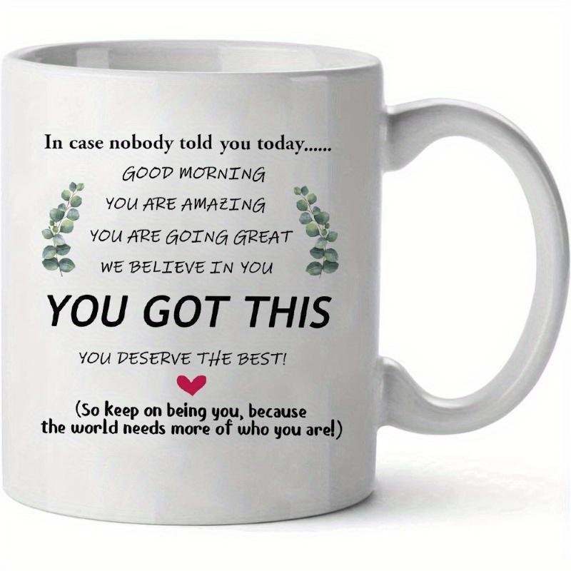 Tailorly White Ceramic 11 oz Mug - In Case Nobody Told You Today You Got This Simple Green Leaves And A Small Red Heart On Ceramic Mug