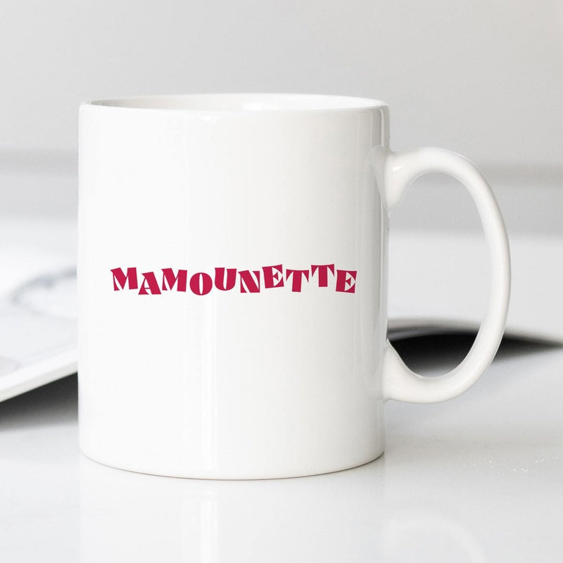 Tailorly White Ceramic 11 oz Mug - Bold Red Stylized Text Centered On A