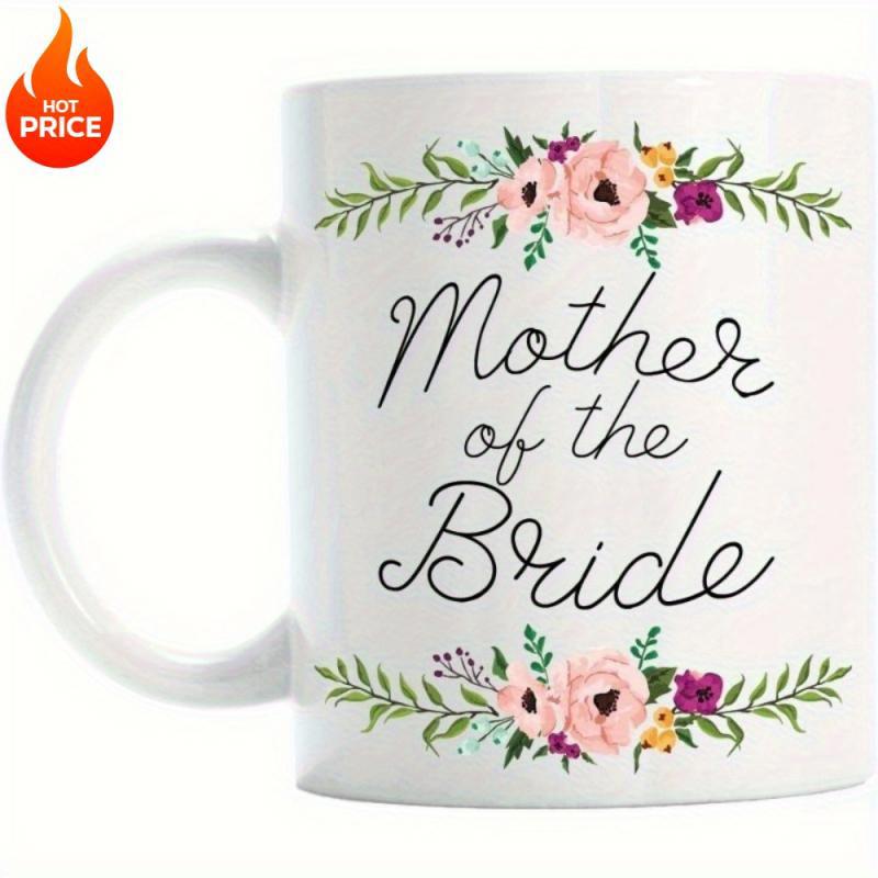 Tailorly White Ceramic 11 oz Mug - Mother Of The Bride Elegant Blooming Pink Roses With Green Foliage And Purple Petals Flower