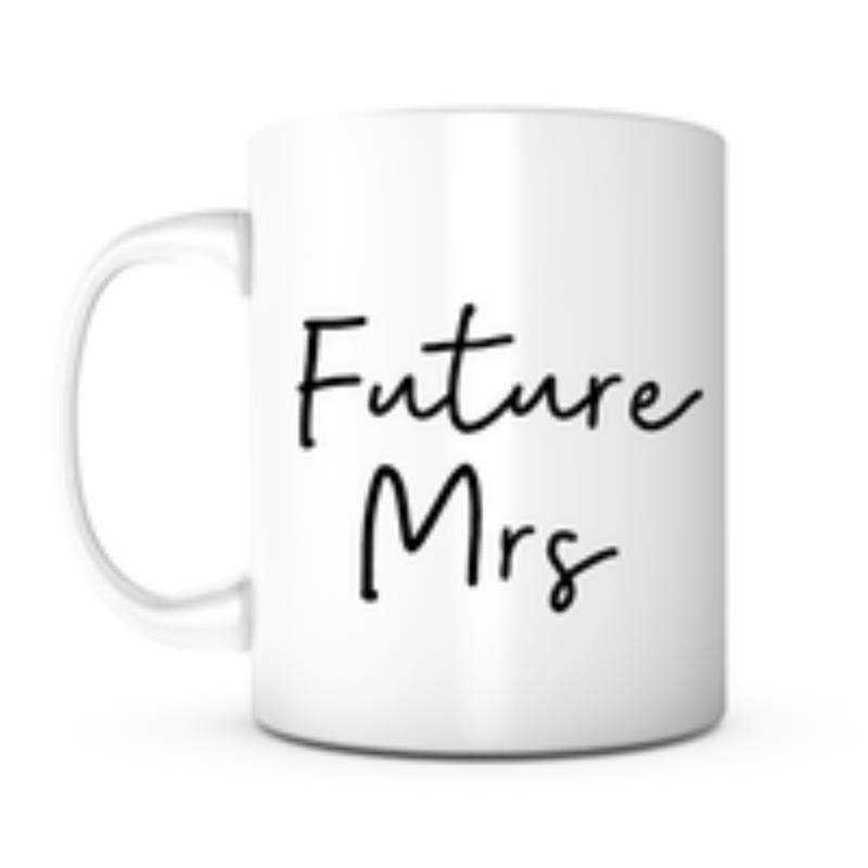 Tailorly White Ceramic 11 oz Mug - Future Mrs Minimalist With Elegant Handwritten Script Style Mug