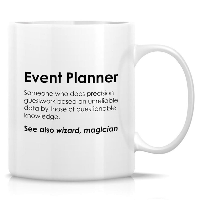 Tailorly White Ceramic 11 oz Mug - Event Planner Professional Definition Printed On A Simple Ceramic