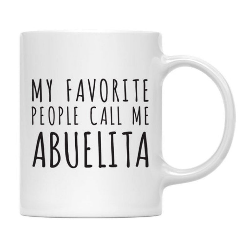 Tailorly White Ceramic 11 oz Mug - My Favorite People Call Me Simple Minimalist Black Text Design Featuring Elegant Clean Hand Lettered Fonts Sign