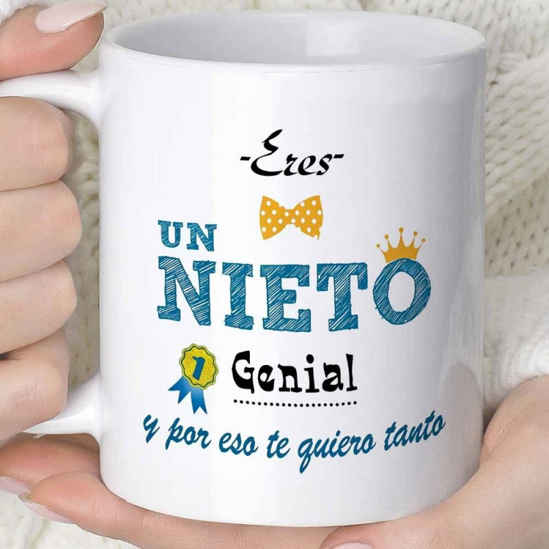 Tailorly White Ceramic 11 oz Mug - Golden Crown With Polka Dot Bow Tie And Award Medal Mug