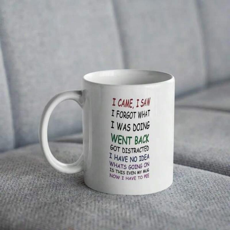 Tailorly White Ceramic 11 oz Mug - I Came I Saw I Forgot What I Was Doing Went Back Got Distracted I Have No Idea Whats Going On Is This Even My Mug Wheres Mama To