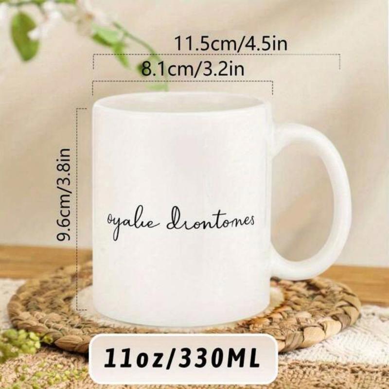 Tailorly White Ceramic 11 oz Mug - Cyalie Diontones Minimalist White Ceramic With Comfortable Handle On Table Mug
