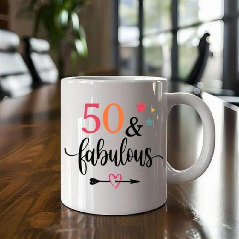 Tailorly White Ceramic 11 oz Mug - 50 Fabulous Elegant White Ceramic Featuring A Heart Arrow And Colorful Dots Mug