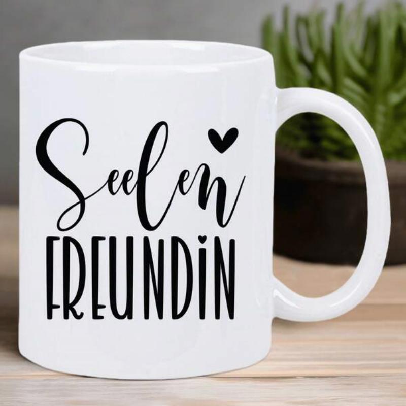 Tailorly White Ceramic 11 oz Mug - Simple Featuring Elegant Script And Small Hearts Mug