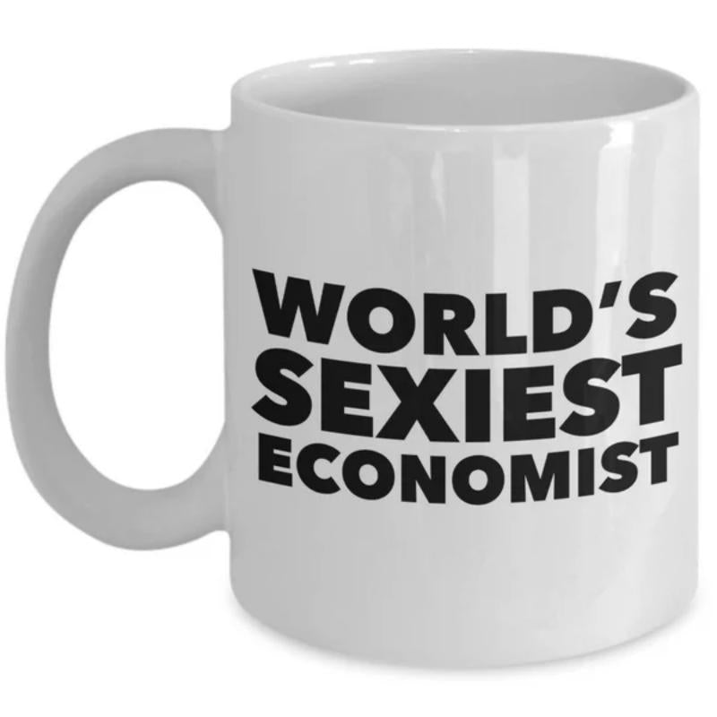 Tailorly White Ceramic 11 oz Mug - Worlds Sexiest Economist Classic White Ceramic Material Featuring Bold Black Typography On Smooth Surface Mug