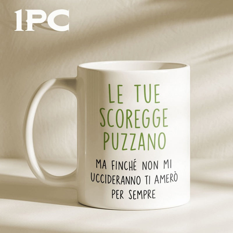 Tailorly White Ceramic 11 oz Mug - Minimalist Script Design On Glossy Surface Featuring Humorous Typography