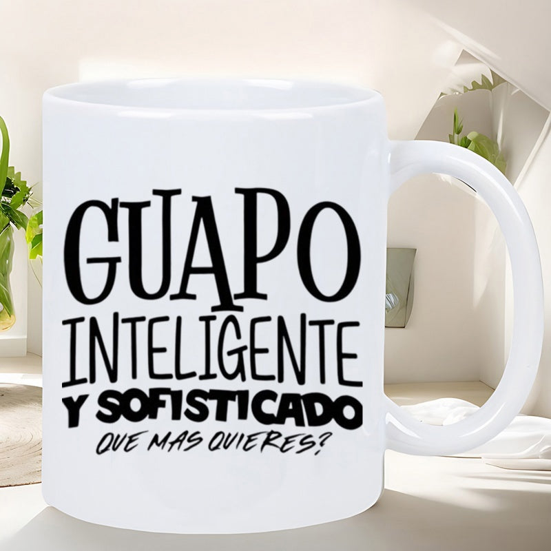 Tailorly White Ceramic 11 oz Mug - Minimalist White Ceramic Kitchenware Featuring Bold Black Typography Lettering Coffee Mug