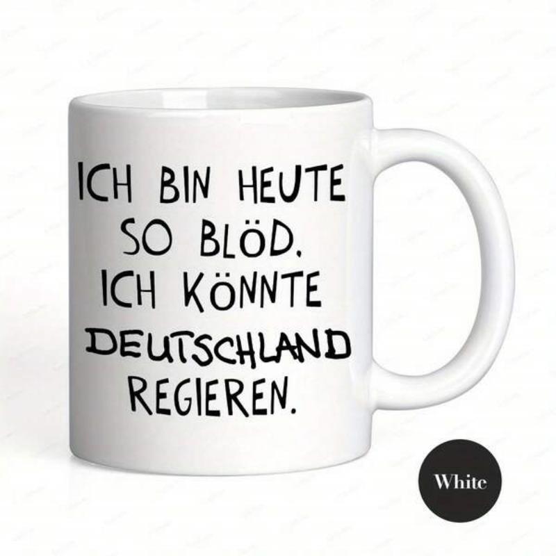 Tailorly White Ceramic 11 oz Mug - Glossy White Ceramic Drinking Vessel With Smooth Surface And Solid Handle Mug