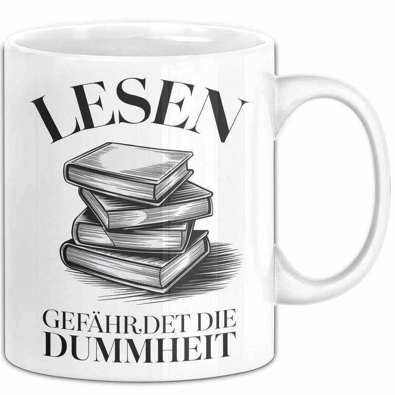 Tailorly White Ceramic 11 oz Mug - Vintage Artistic Sketch Of Four Hardcover Paper Volumes Stacked Neatly Together Books