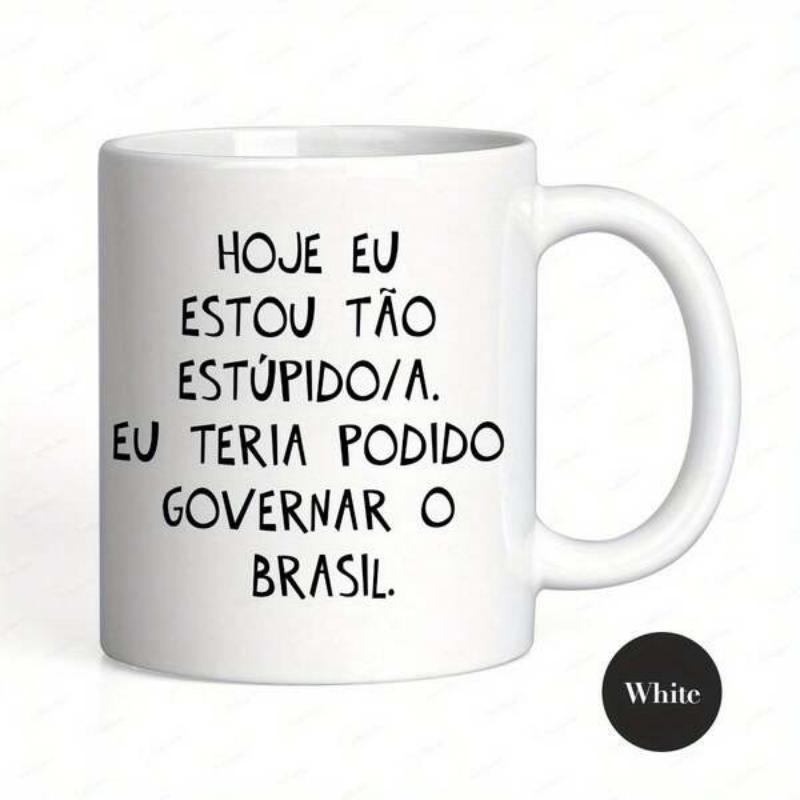 Tailorly White Ceramic 11 oz Mug - Minimalist Pure White Ceramic Vessel With Bold Hand Drawn Text Mug