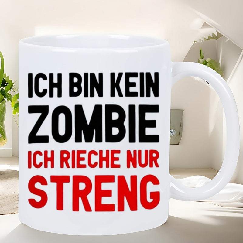 Tailorly White Ceramic 11 oz Mug - Minimalist Bold Red And Black Graphic Text On A Clean Polished Ceramic Mug
