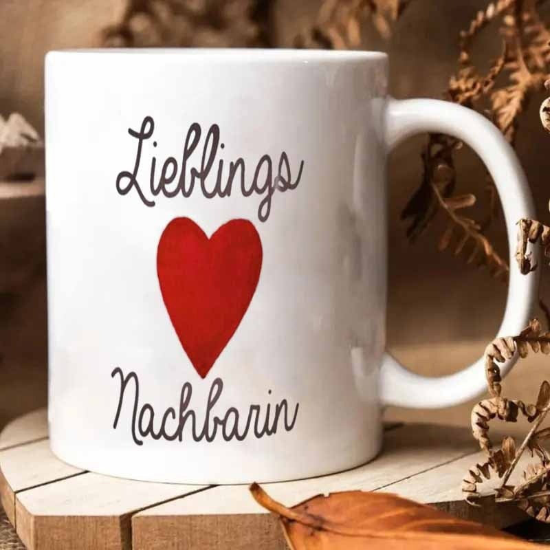 Tailorly White Ceramic 11 oz Mug - Vibrant Minimalist Red Heart Motif Floating On Polished Heart