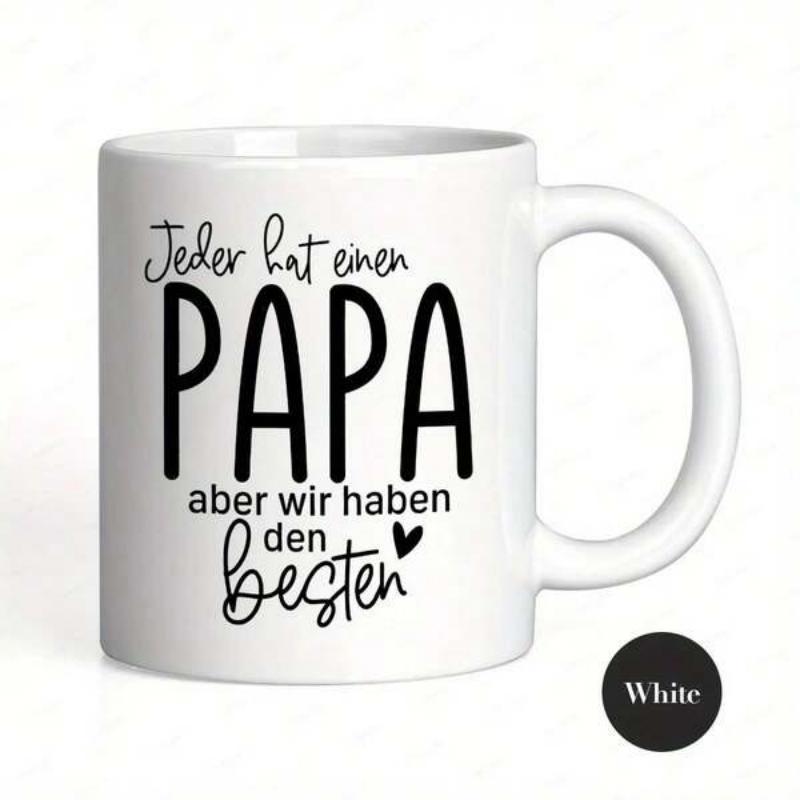 Tailorly White Ceramic 11 oz Mug - Elegant Minimalist White Ceramic Vessel With Script Typography And Heart Mug