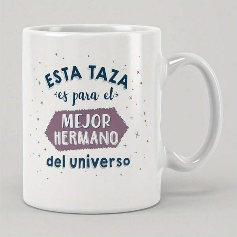 Tailorly White Ceramic 11 oz Mug - Polished Featuring Delicate Shining Stars And Artistic Banner Mug