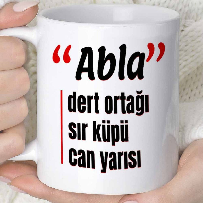 Tailorly White Ceramic 11 oz Mug - Minimalist Typographic Style Featuring Red Quotation Marks And Bold Lettering Quote